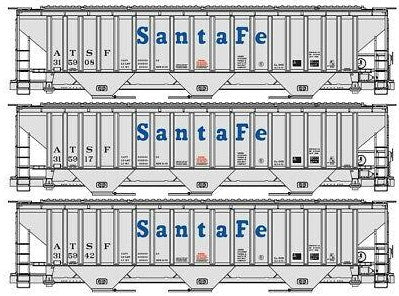 Accurail 8071 HO Scale Santa Fe PS-4750 Covered Hopper Kit (Set of 3)