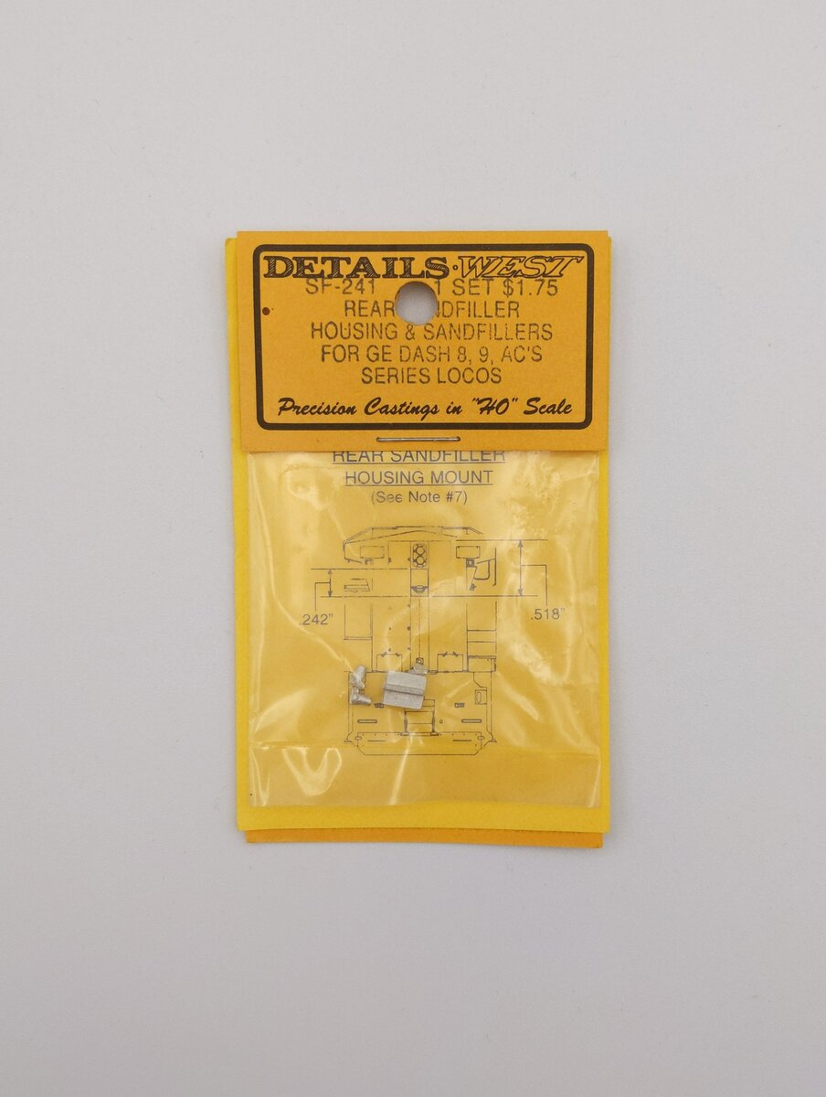 Details West SF-241 HO Rear Sandfillers and Housing for GE Dash 8,9