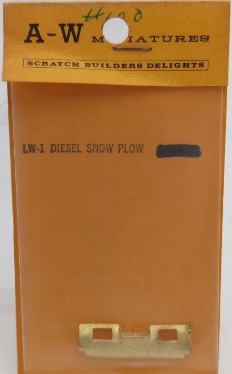 A-W Miniatures LW-1 HO Scale Brass Diesel Snow Plow