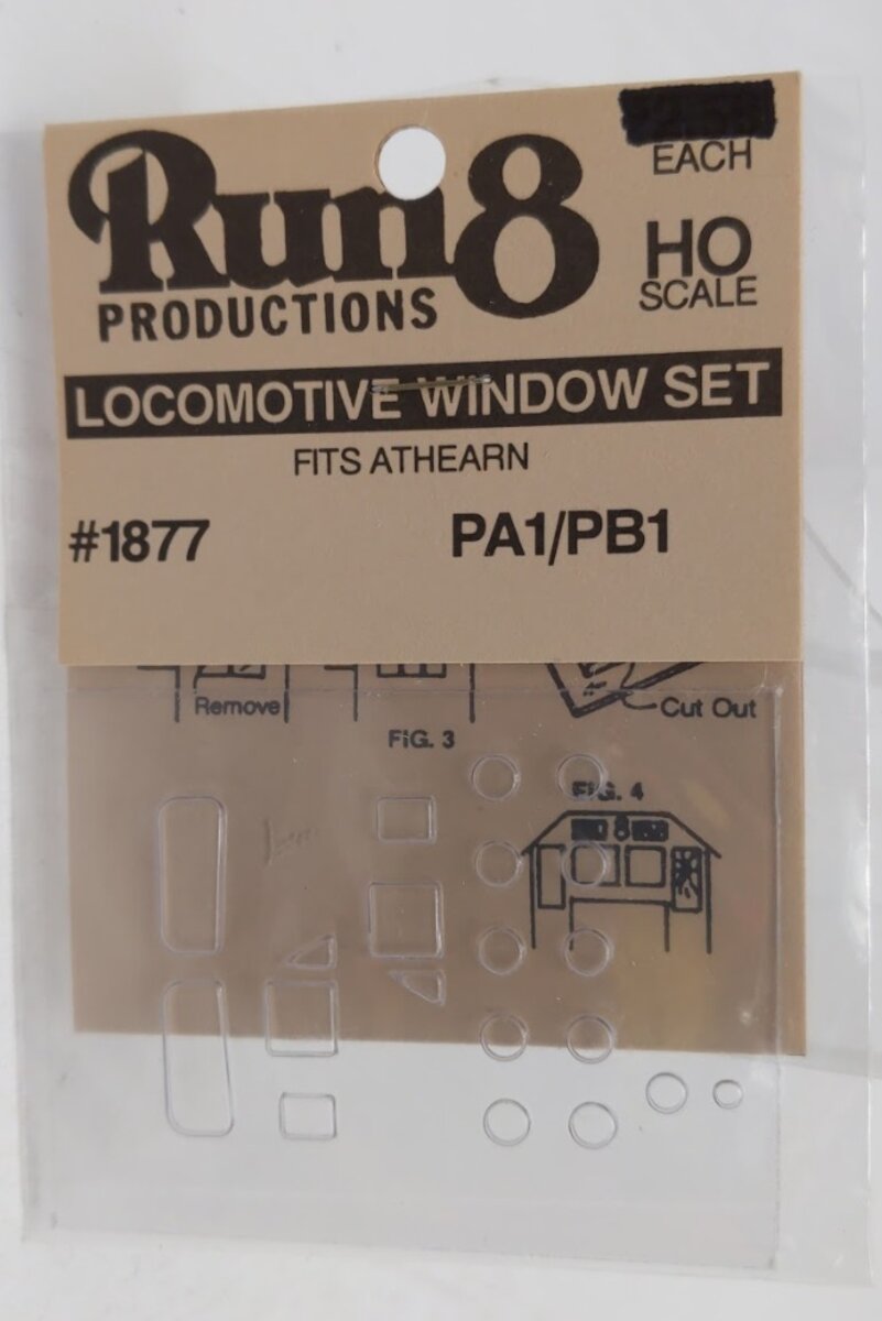 Run8 Productions 1877 HO Scale Locomotive Window Set Fits Athearn PA1 / PB1