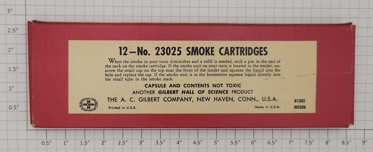 American Flyer 23025 S Scale Red Capsule Smoke Cartridges Original Box (12)