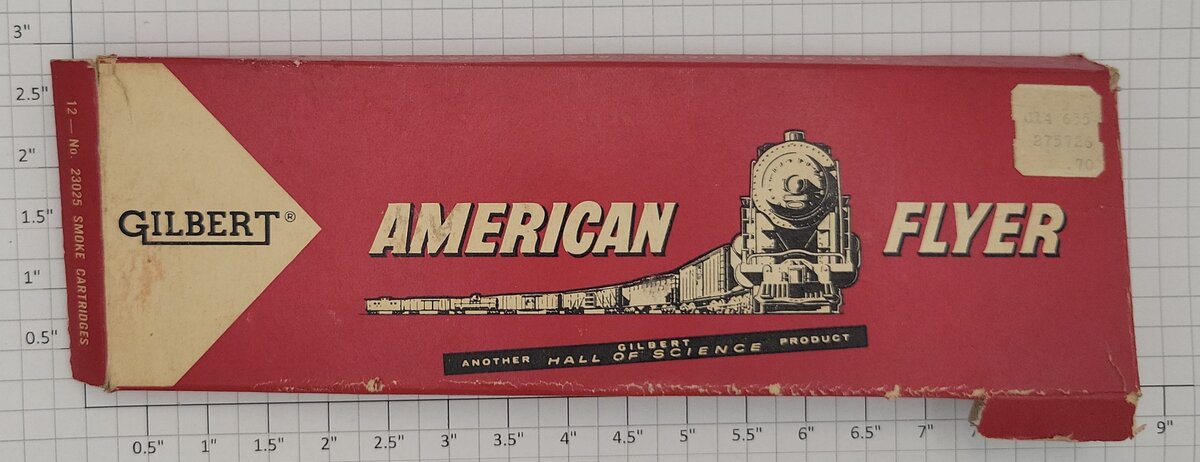 American Flyer 23025 S Scale Red Capsule Smoke Cartridges in Original Box (6)