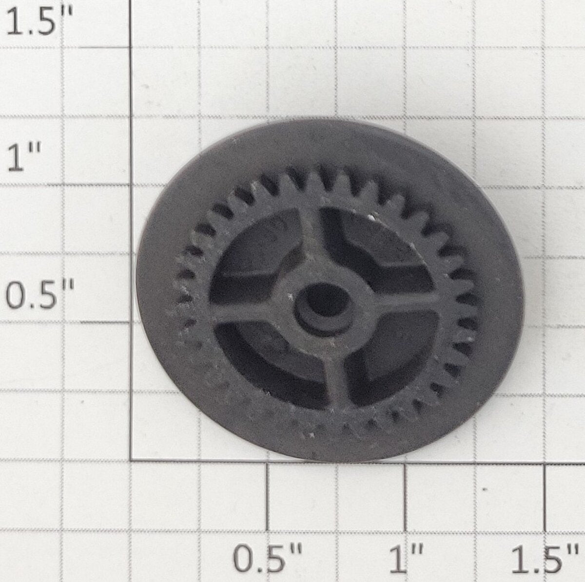 American Flyer PA30C042 Black Plastic Flanged Gear Wheel with Stud