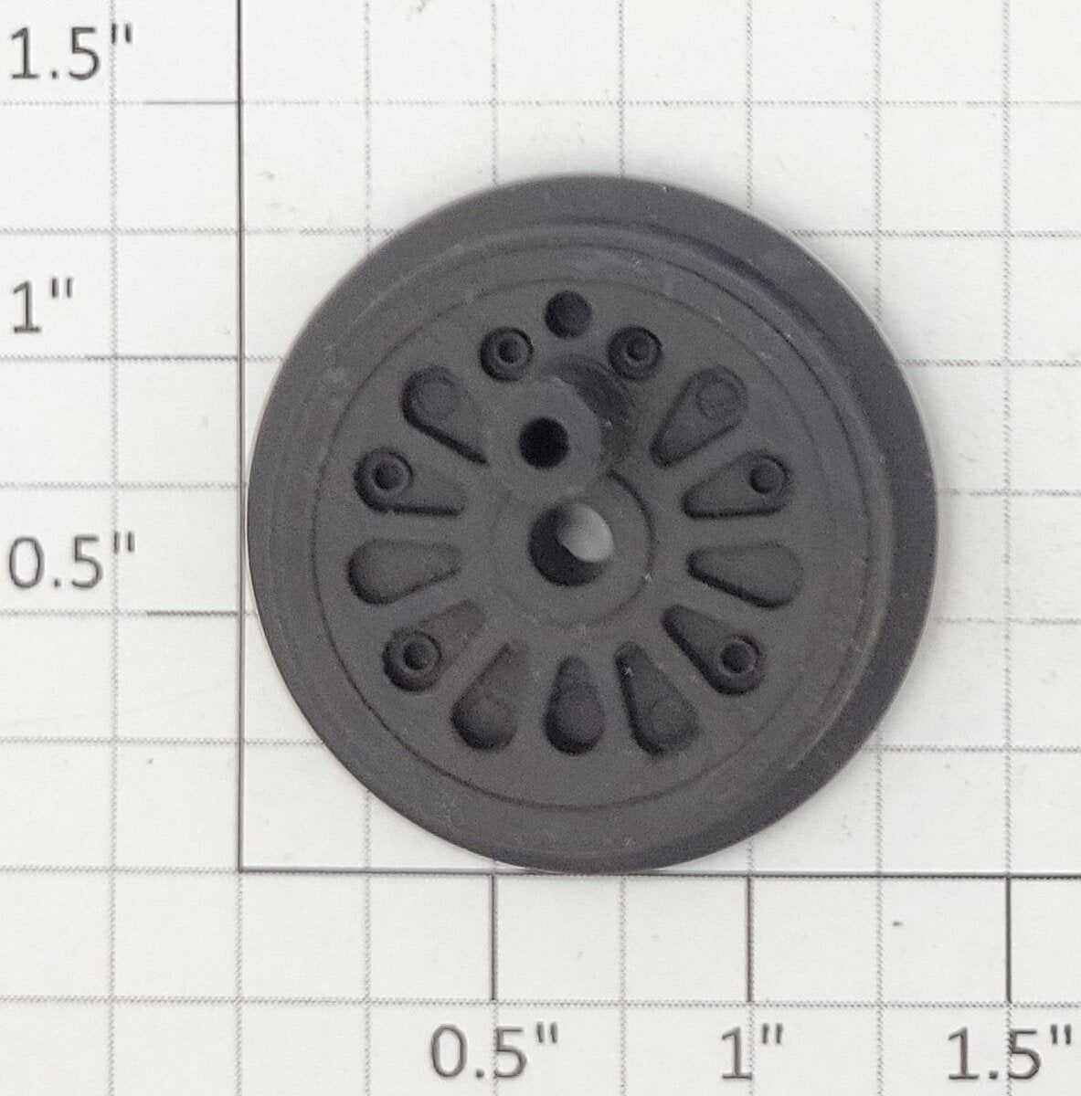 American Flyer PA30C042 Black Plastic Flanged Gear Wheel with Stud