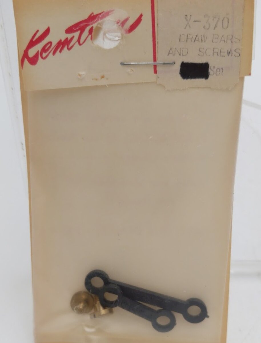 Kemtron X-370 HO Scale Draw Bars and Screws One Set