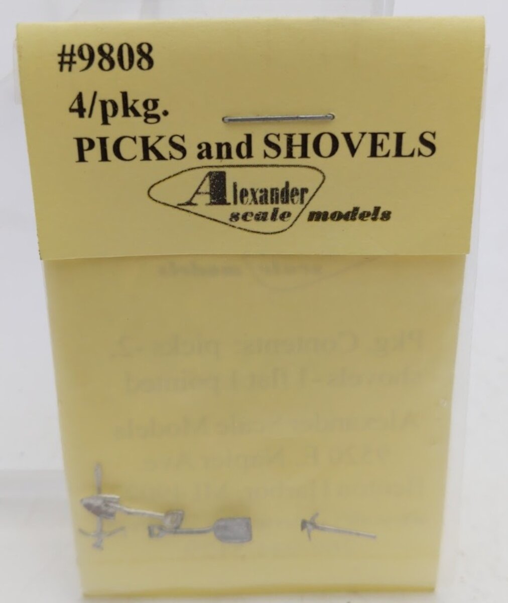 Alexander Scale 9808 HO Scale Mine Details Picks & Shovels (Pack of 4)