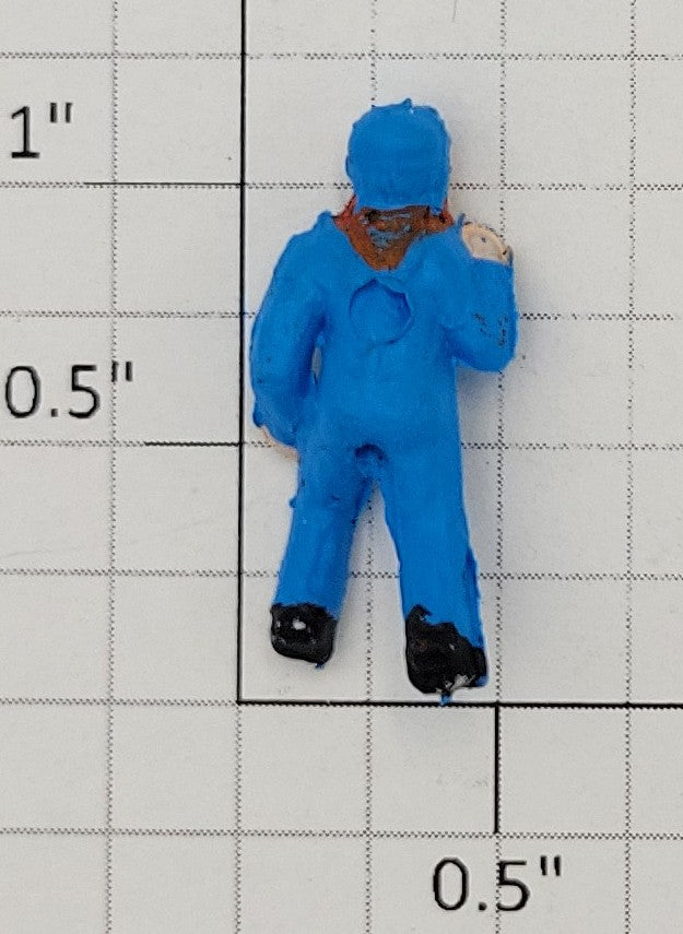 American Flyer PA13A445 Light Blue Rubber Smitty Walking Brakeman Figure