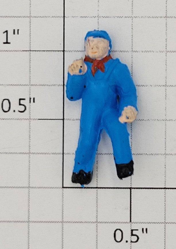 American Flyer PA13A445 Light Blue Rubber Smitty Walking Brakeman Figure