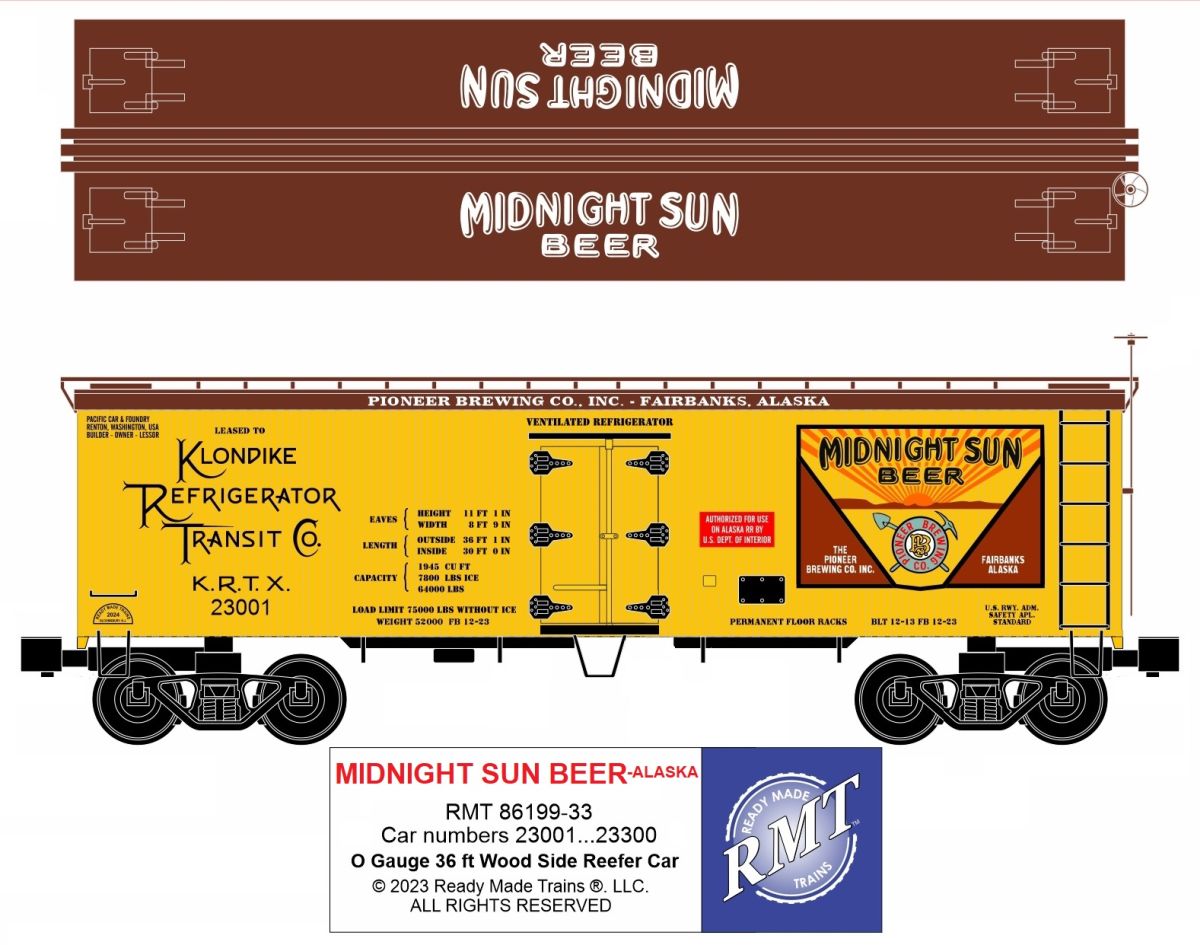 RMT 86199-33 O Alaska Midnight Sun Beer Woodside Reefer