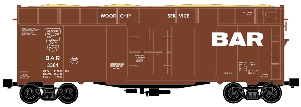 RMT 86467 O BAR Woodchip Car