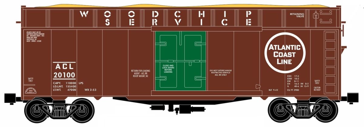 RMT 86469 O Atlantic Coast Line Woodchip Car