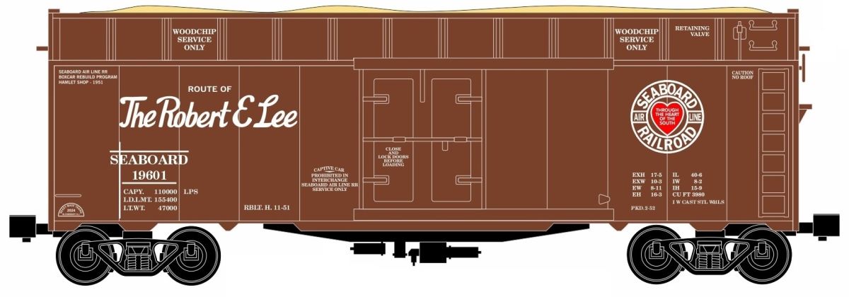 RMT 86482 O Seaboard Air Line Woodchip Car