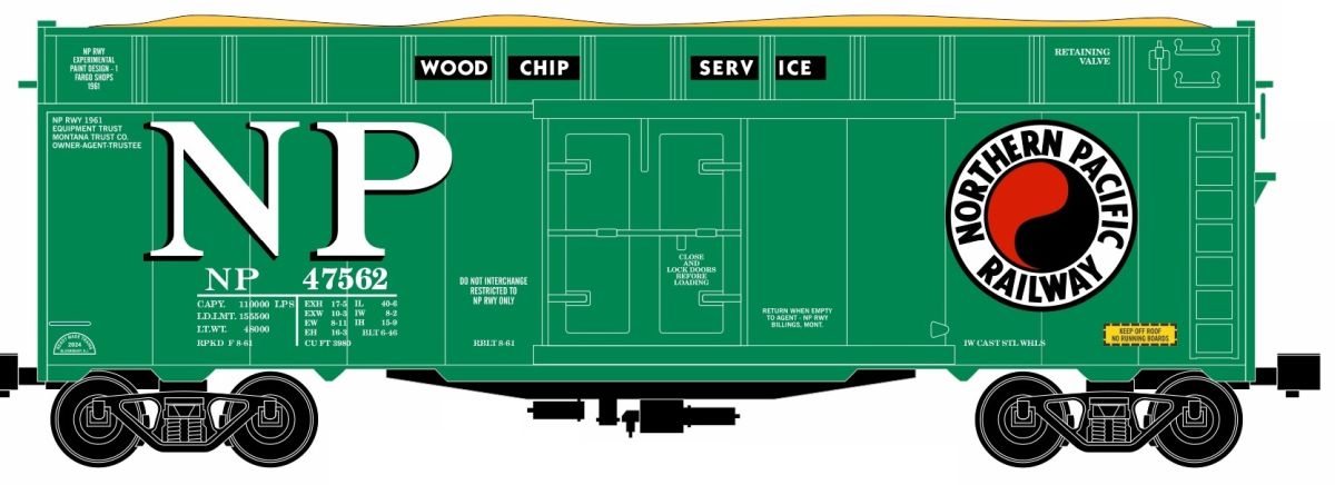RMT 86483 O Northern Pacific Woodchip Car
