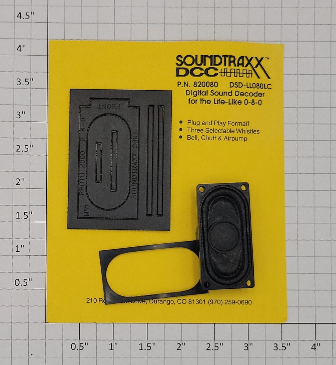 SoundTraxx 820080X Life-Like 0-8-0 Speaker and Gaskets Only