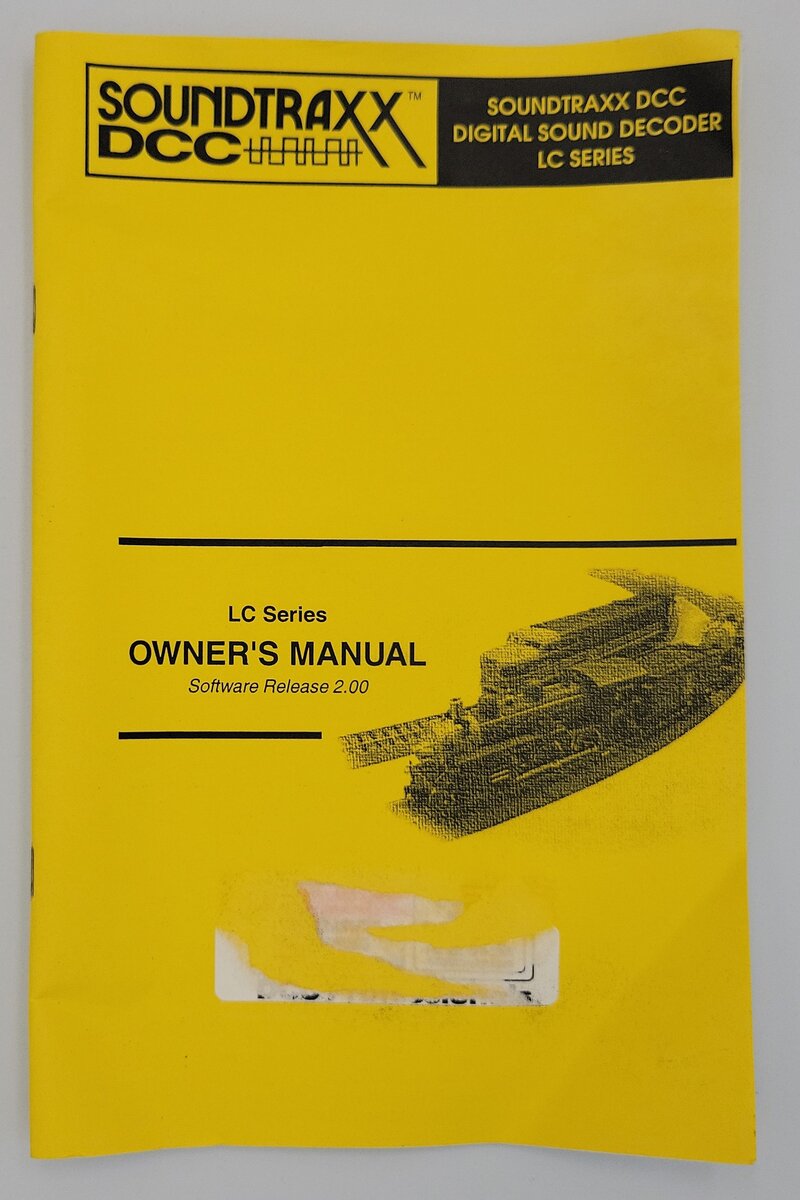 SoundTraxx LC Series 2.0 Owners Manual