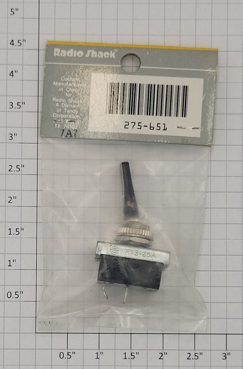 Radio Shack 275-651A Heavy Duty On/Off Toggle Switch