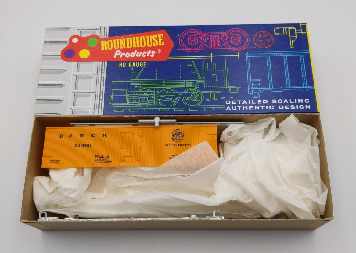 Roundhouse 3085 HO Denver & Rio Grande Western 36' O/T Reefer # 31000 Kit
