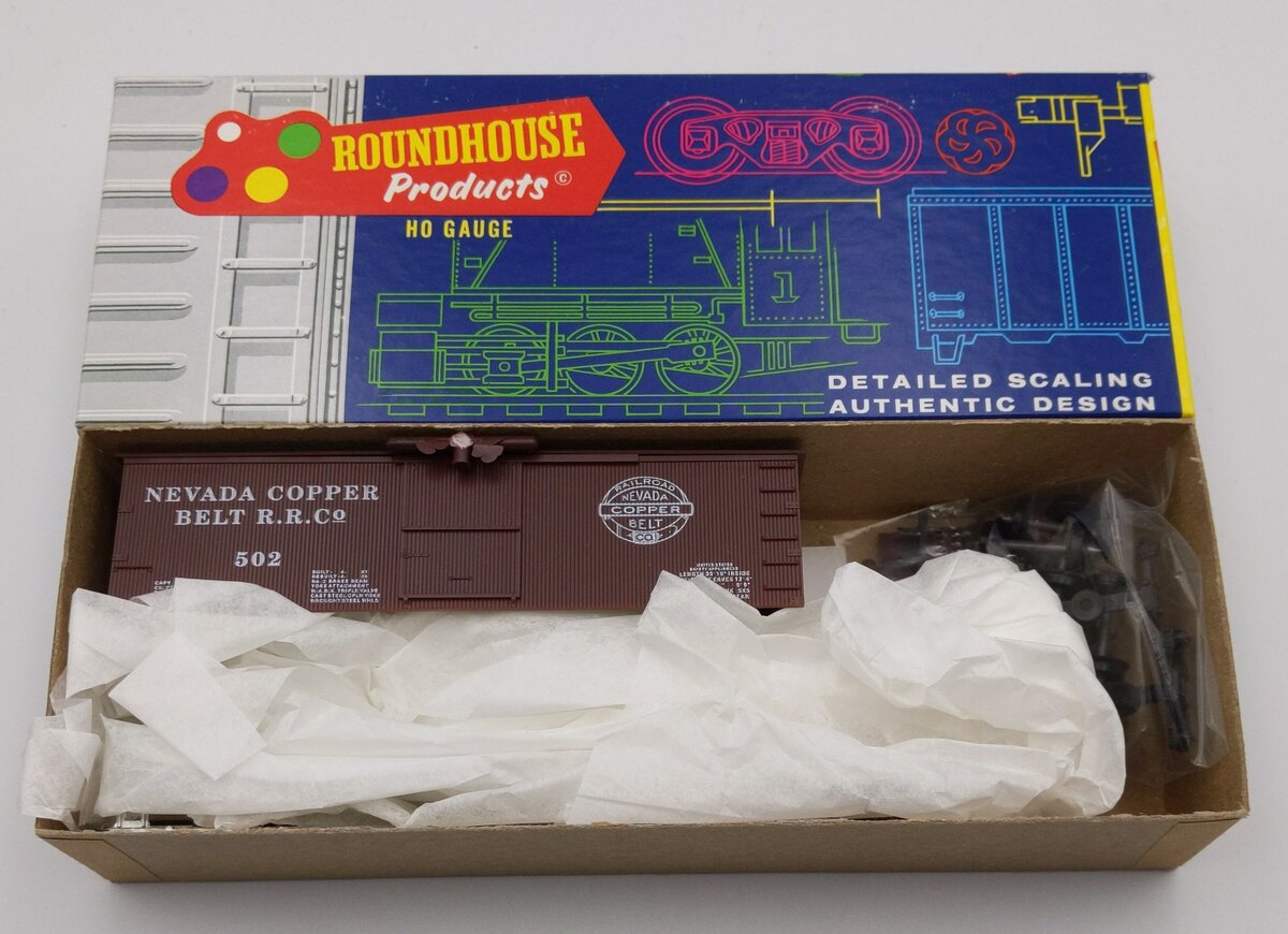Roundhouse 3292 HO Nevada Cooper Belt 36' Open Top Boxcar Kit