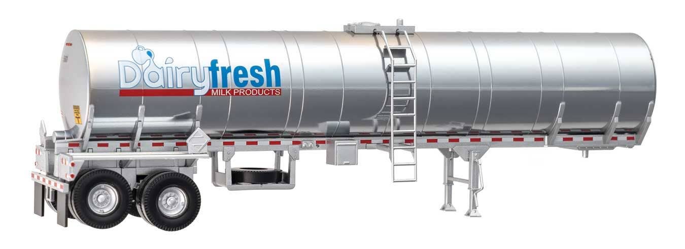 Walthers 949-12353 HO Dairy Fresh Milk Product Food Grade Tank Trailer Assembled