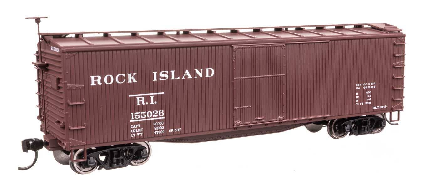 Walthers 910-40196 HO Rock Island 40' Double Sheathed Wood Boxcar RTR #155026