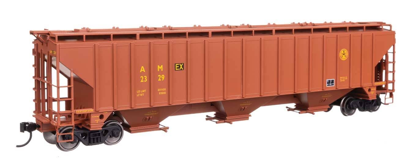 Walthers 910-49062 HO AMEX 57' Trinity 4750 3-Bay Covered Hopper RTR #2329