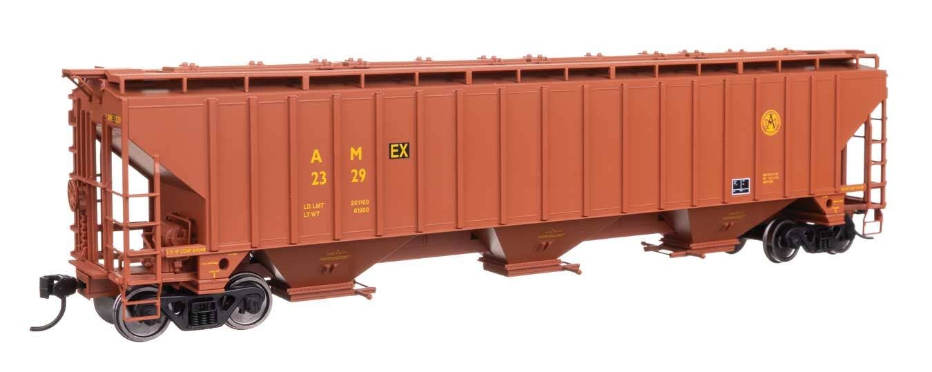 Walthers 910-49062 HO AMEX 57' Trinity 4750 3-Bay Covered Hopper RTR #2329