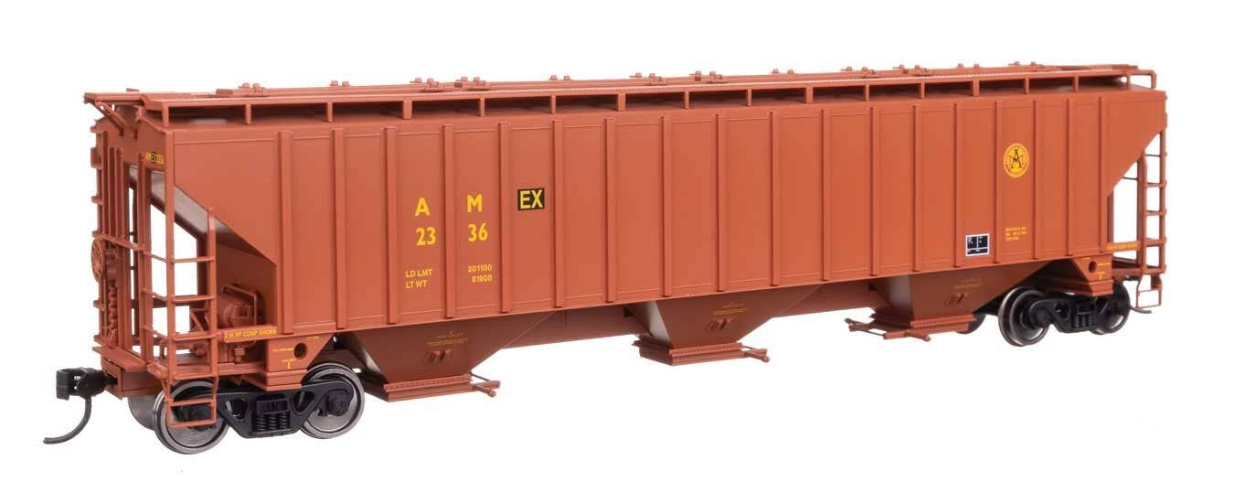 Walthers 910-49063 HO AMEX 57' Trinity 4750 3-Bay Covered Hopper RTR #2336