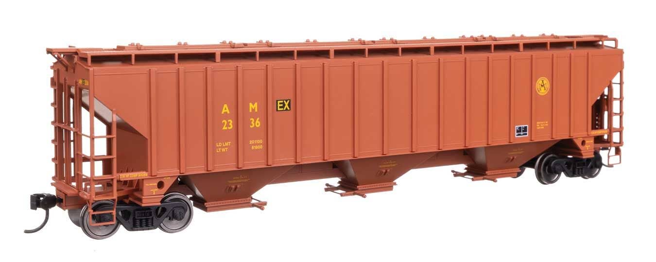Walthers 910-49063 HO AMEX 57' Trinity 4750 3-Bay Covered Hopper RTR #2336