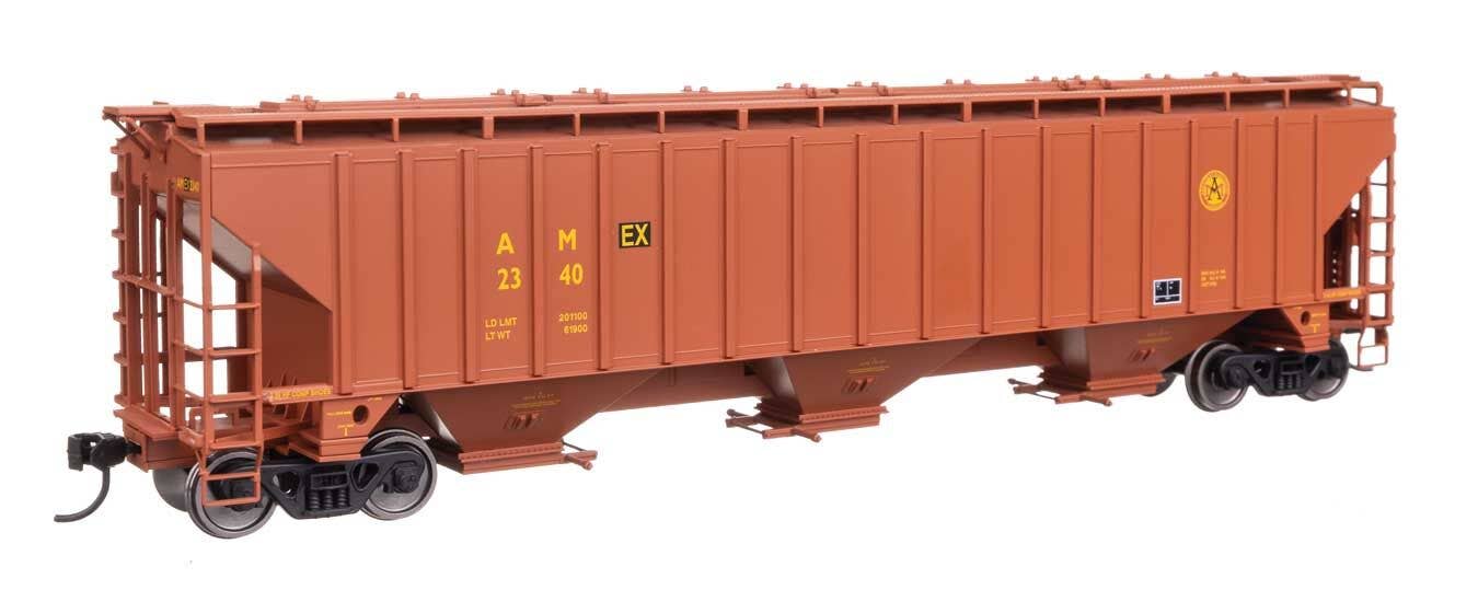 Walthers 910-49064 HO AMEX 57' Trinity 4750 3-Bay Covered Hopper RTR #2340