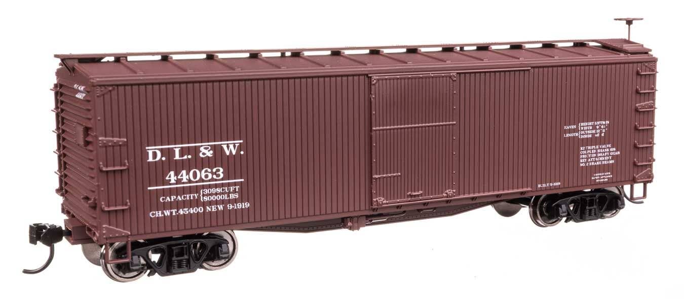 Walthers 910-40176 HO DL&W 40' Double Sheathed Wood Boxcar Ready to Run #44063