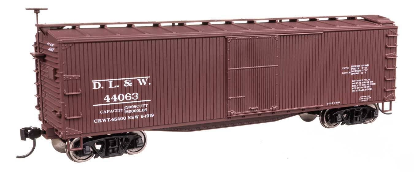 Walthers 910-40176 HO DL&W 40' Double Sheathed Wood Boxcar Ready to Run #44063