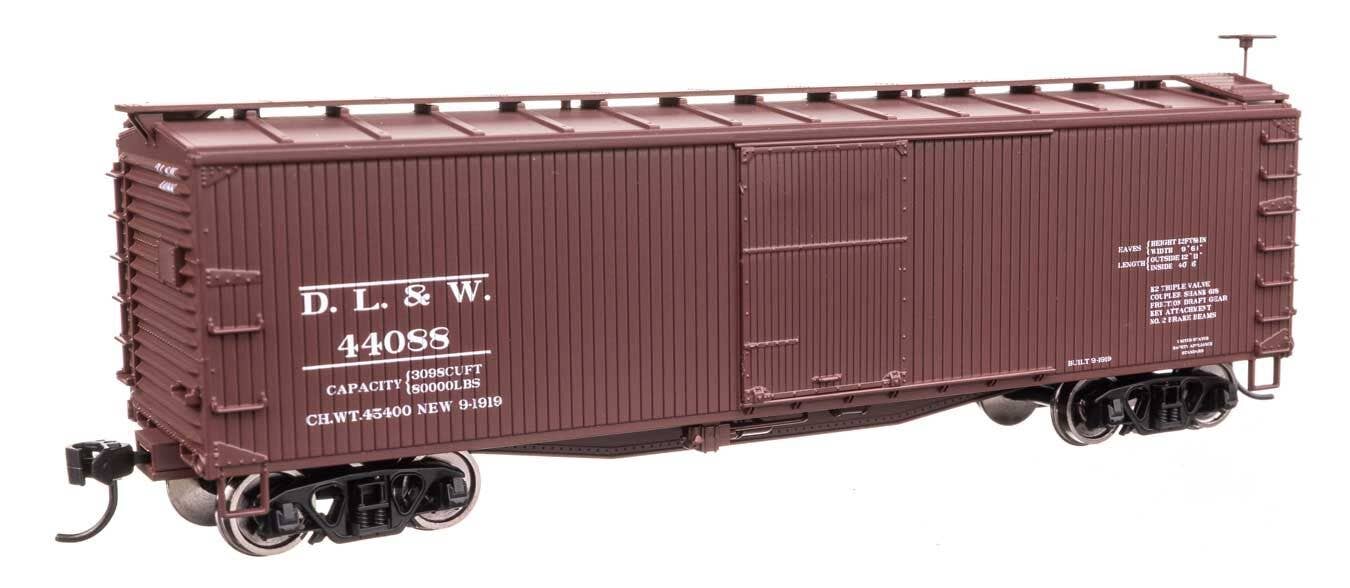 Walthers 910-40178 HO DL&W 40' Double Sheathed Wood Boxcar Ready to Run #44088