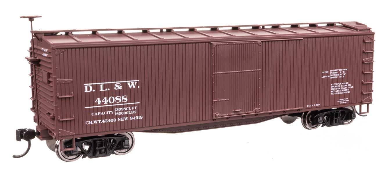Walthers 910-40178 HO DL&W 40' Double Sheathed Wood Boxcar Ready to Run #44088