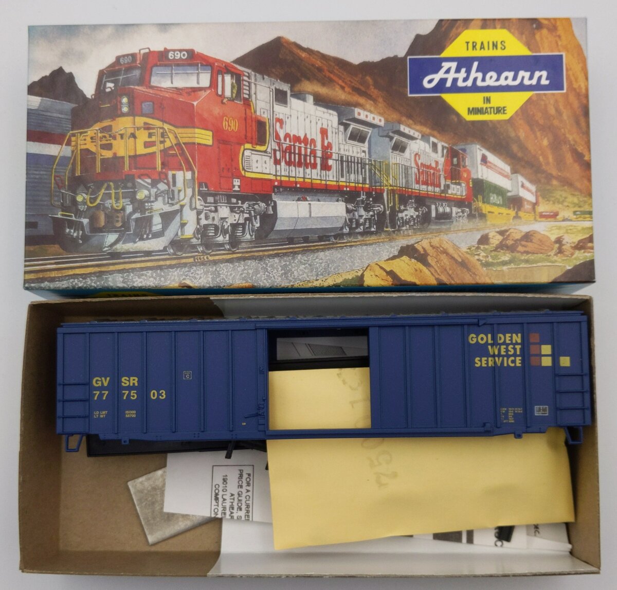 Athearn 5533 HO Scale Golden West Service 50' Railbox Car Kit