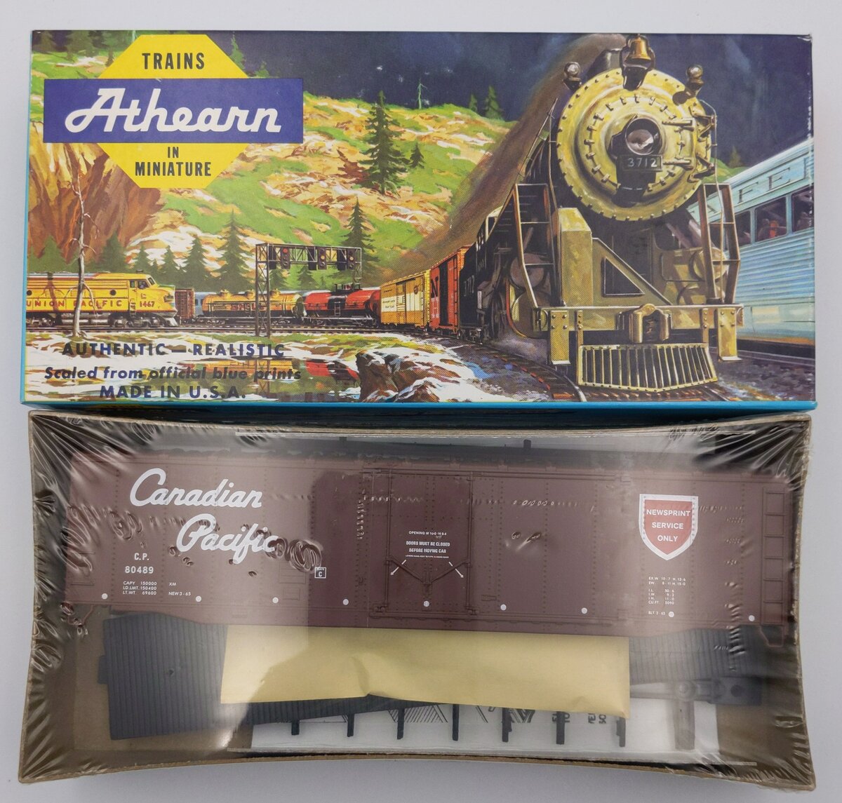 Athearn 842-2 HO Canadian Pacific 50' Plug Door Boxcar Kit
