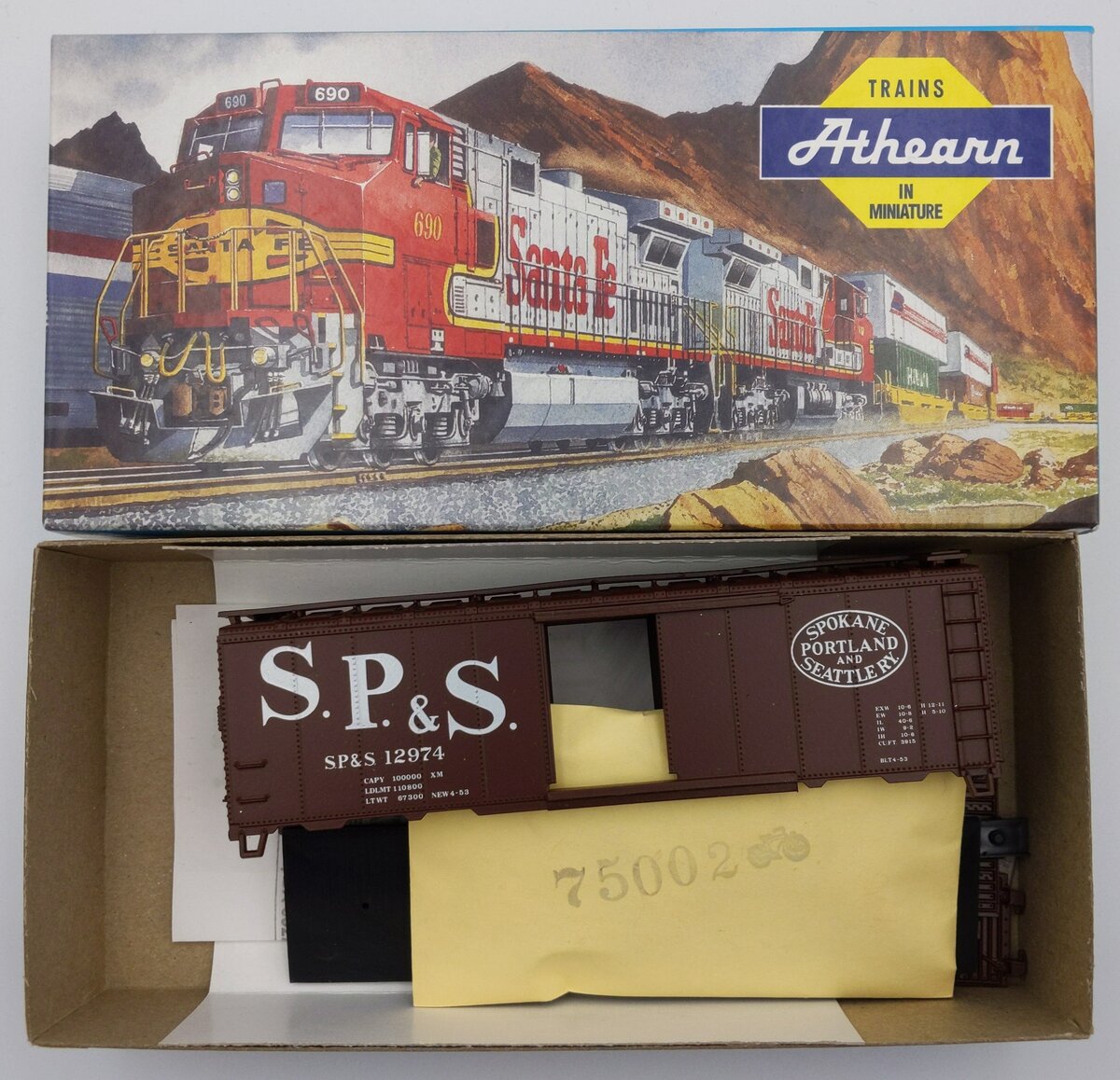 Athearn 306-1 HO Spokane, Portland, Seattle 40' Boxcar Kit