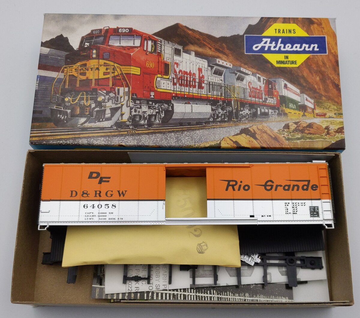 Athearn 20004-1 HO Denver & Rio Grande Single Door Boxcar Kit