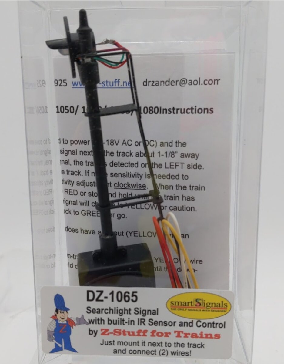Z-Stuff DZ-1065 O Scale Searchlight Signal W/Buil-In IR Sensor & Control