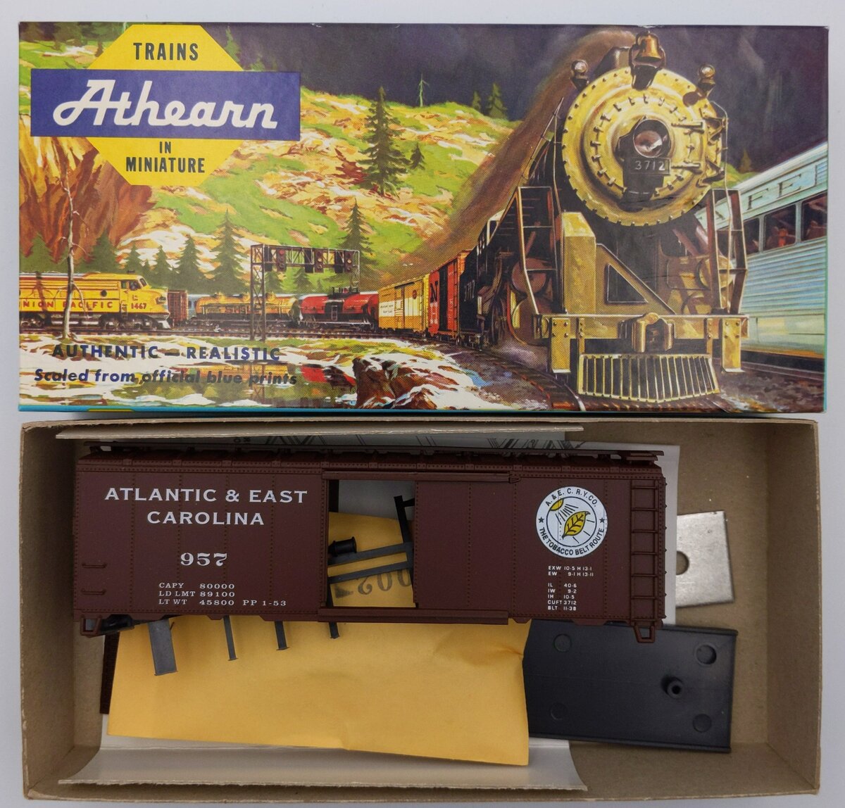 Athearn 12026 HO Atlantic and East Carolina 40' Boxcar Kit