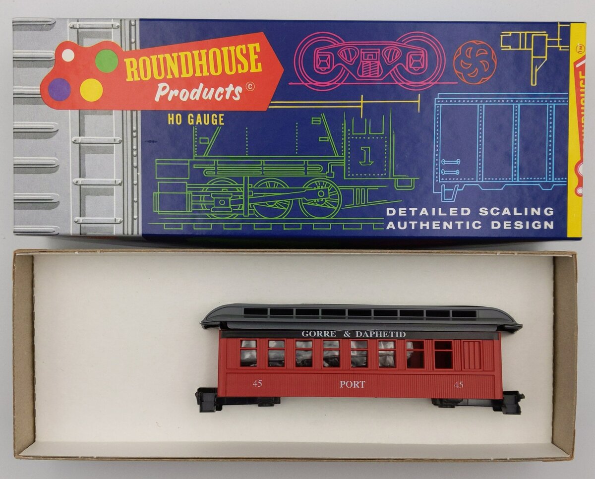 Roundhouse 7763 HO Gauge Gorre & Daphetid Overton Coach Car Road # 45 Kit