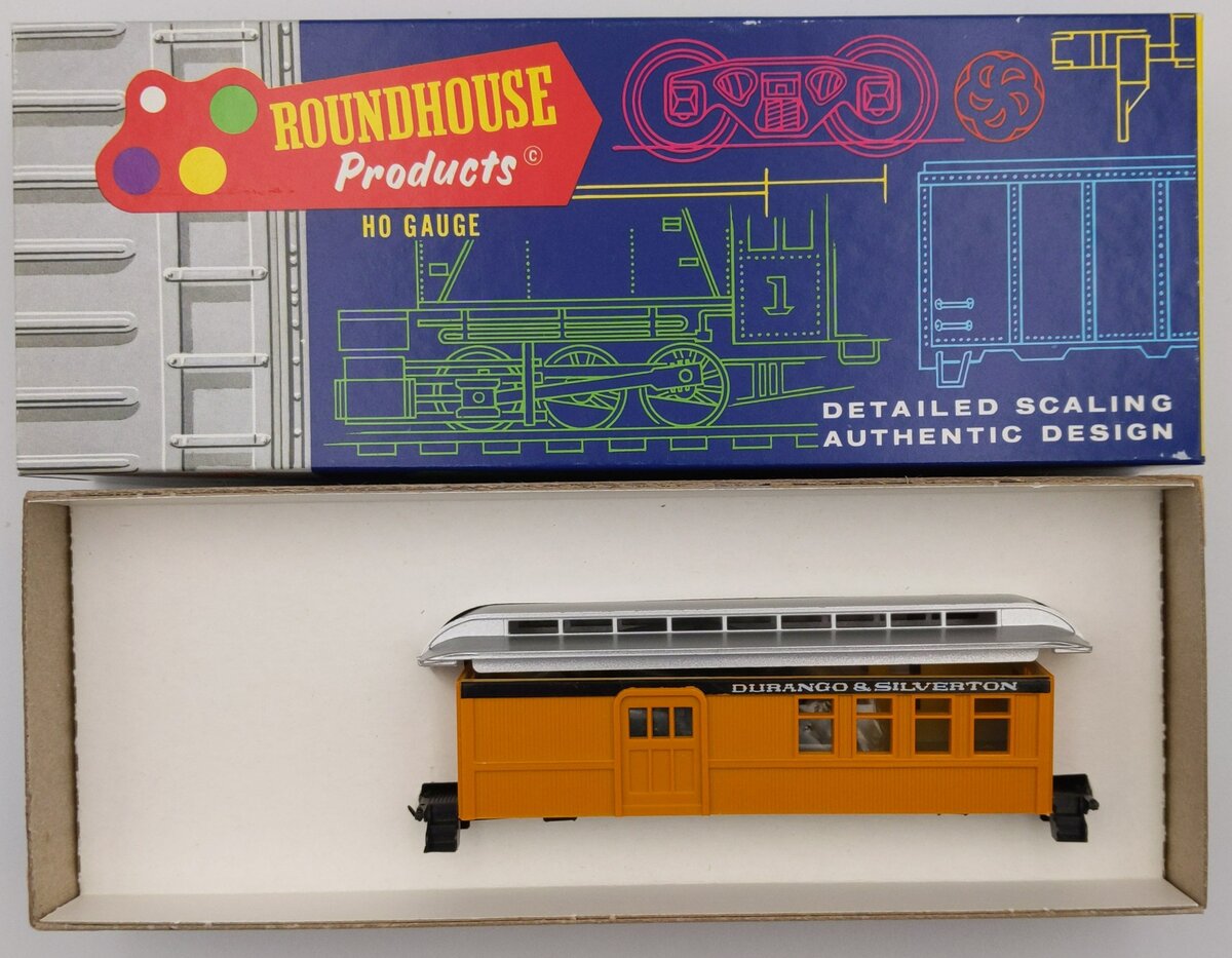 Roundhouse HO Scale Durango & Silverton 34' Combine Passenger Kit