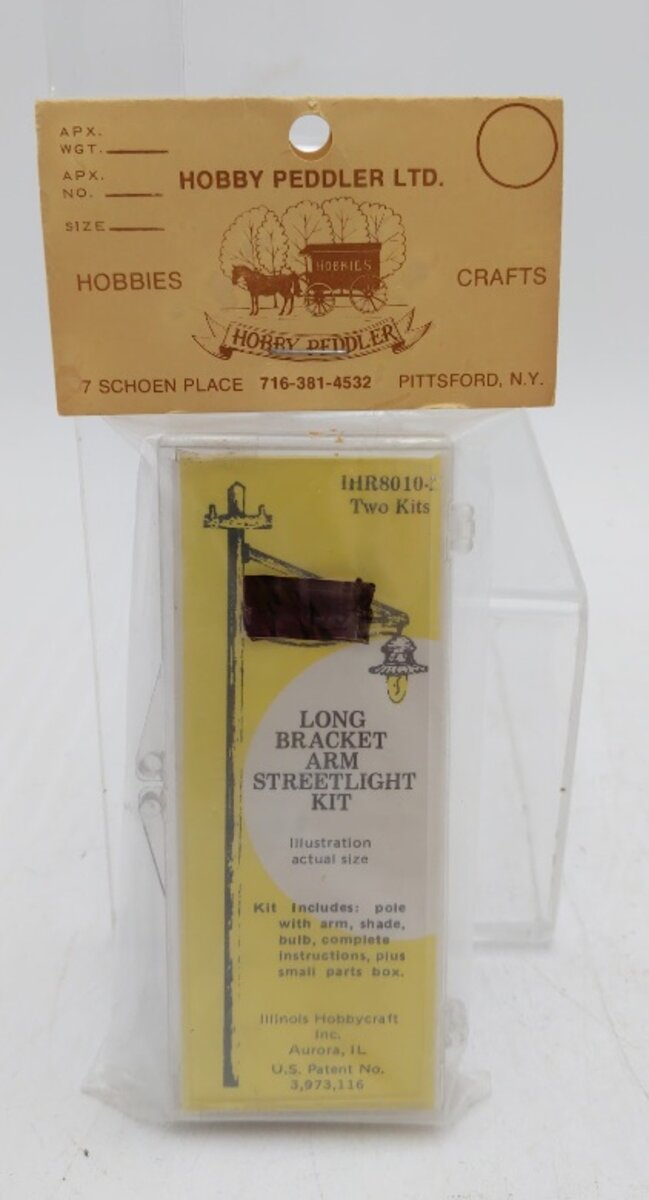 Acme IHR8010-2 By Illinois Hobbycraft Inc. Long Bracket Arm Streetlight Two Kit
