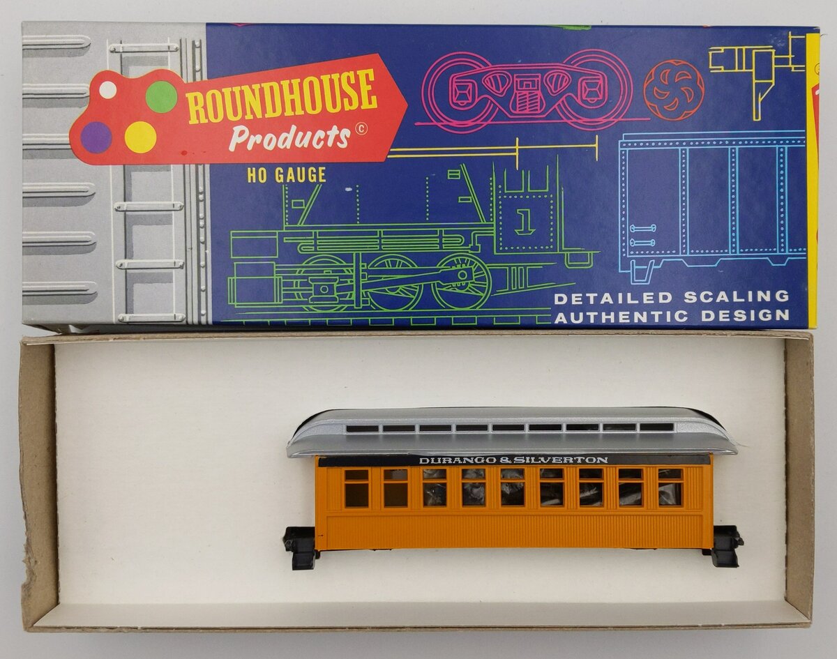 Roundhouse 3707 HO Scale Denver & Rio Grande Western 34' Overton Coach Car Kit