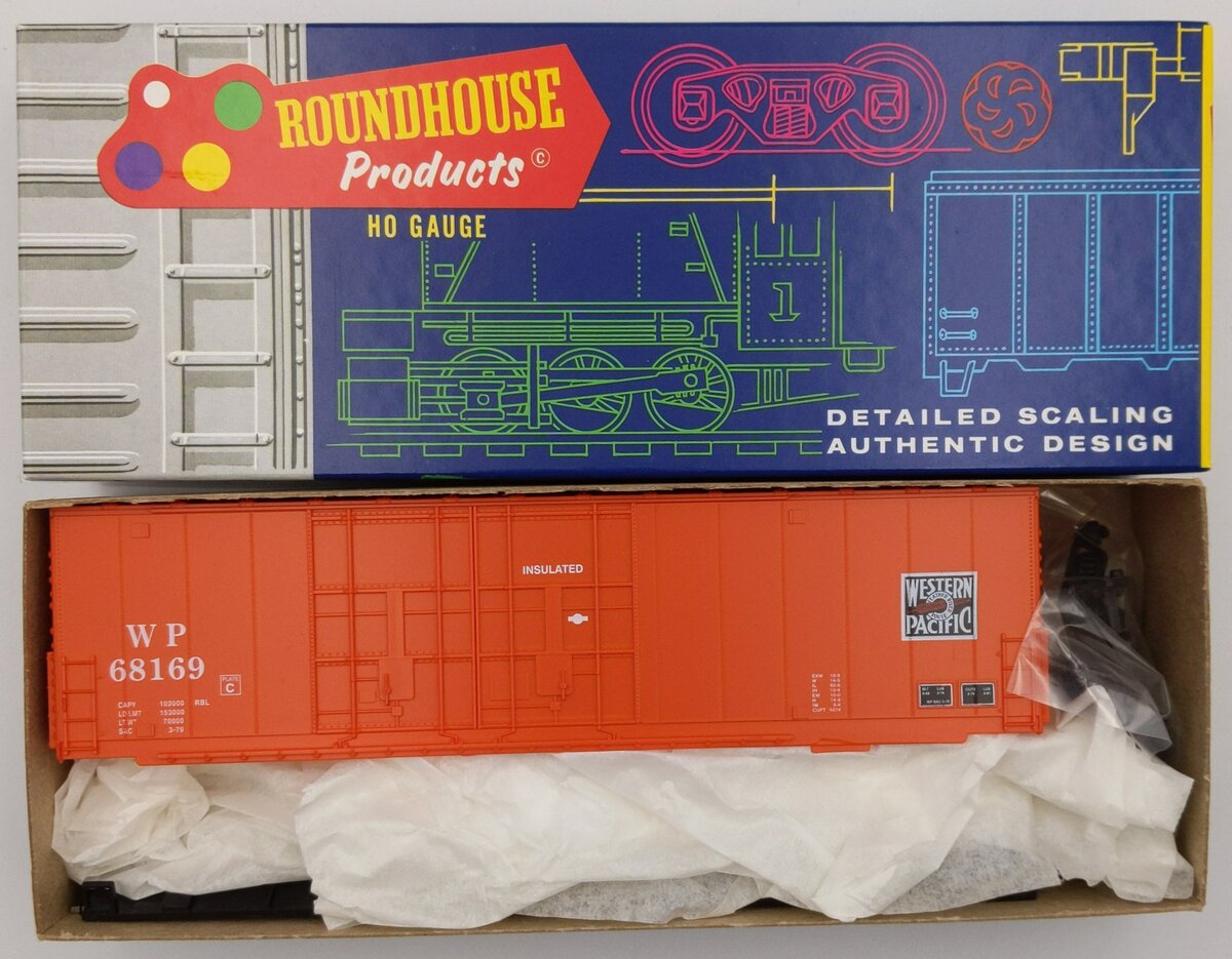 Roundhouse 7797 HO Western Pacific 50' High Cube Boxcar Kit