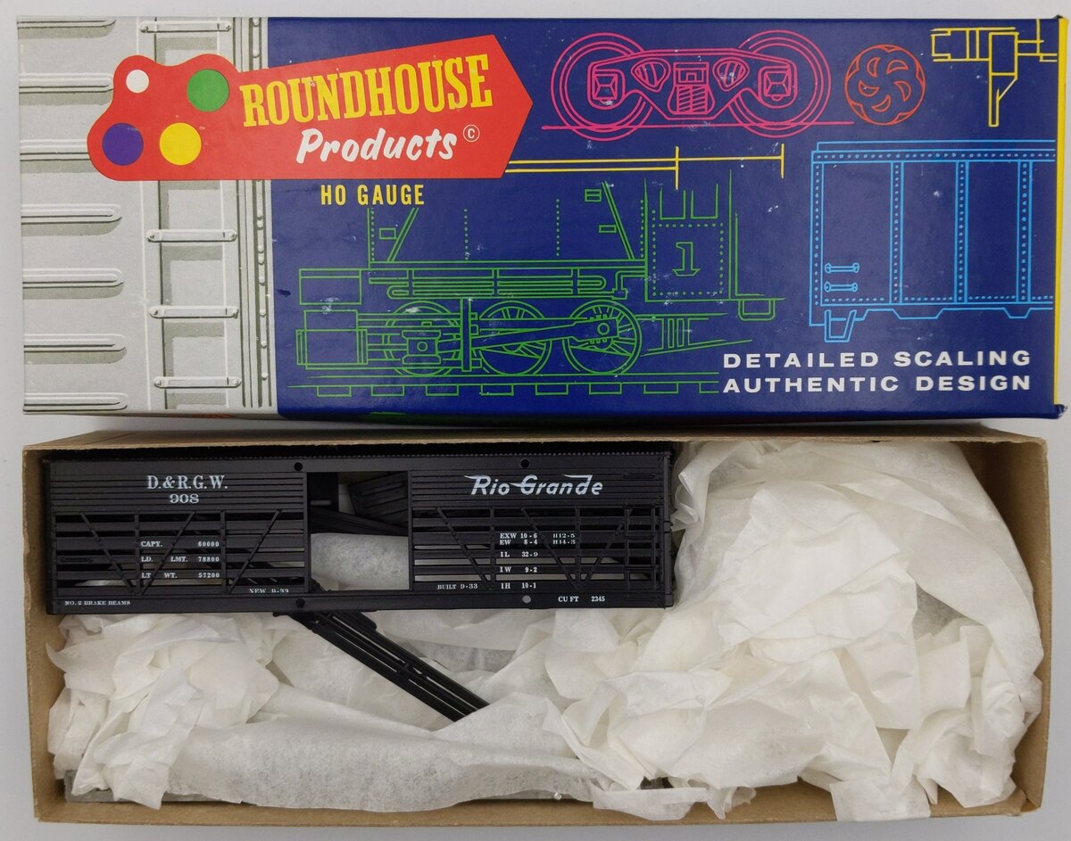 Roundhouse 3261 HO Rio Grande Western 36' Stock Car Kit
