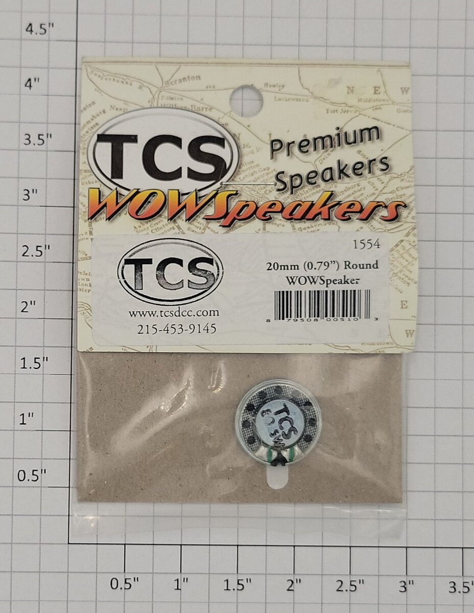 Train Control Systems 1554 Round WOW 8 ohm @ .8 Watts Speaker