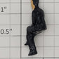 American Flyer FIG0217 Painted Metal Man in Black Suit Flyerville Sitting Figure