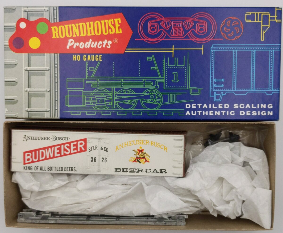 Roundhouse 3137 HO 36' Anheuser-Busch Budweiser Beer Reefer Kit