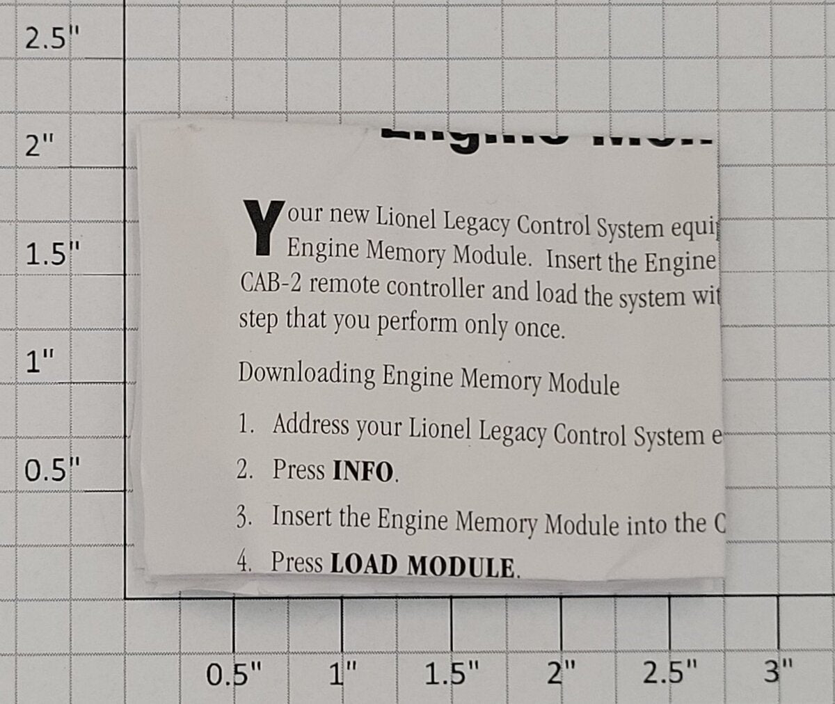 Lionel 691MM28257 Legacy NS 3340 SD-40-2 Module in Package with Instructions
