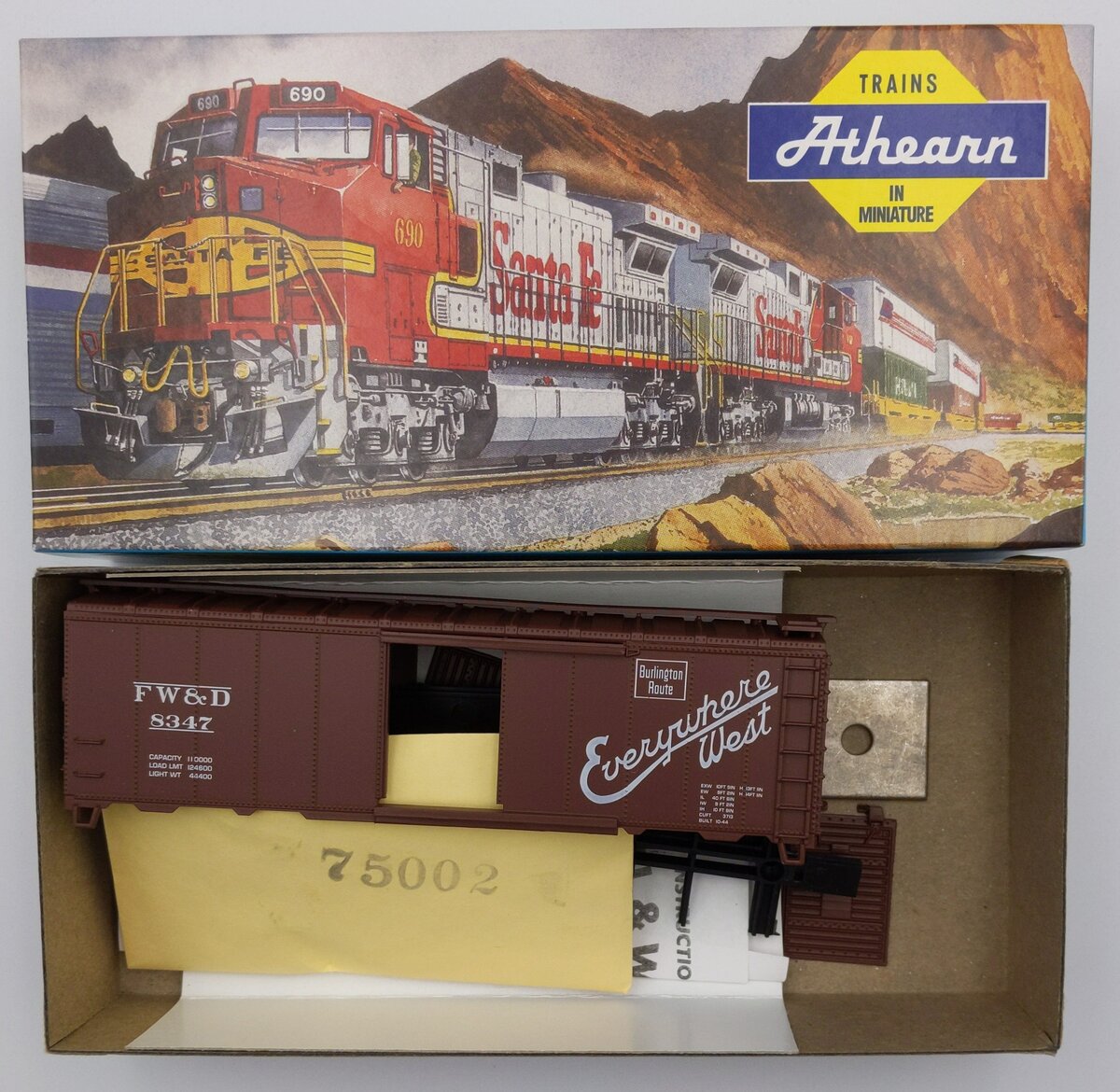 Athearn 5972 HO Burlington Route 40' Boxcar Kit